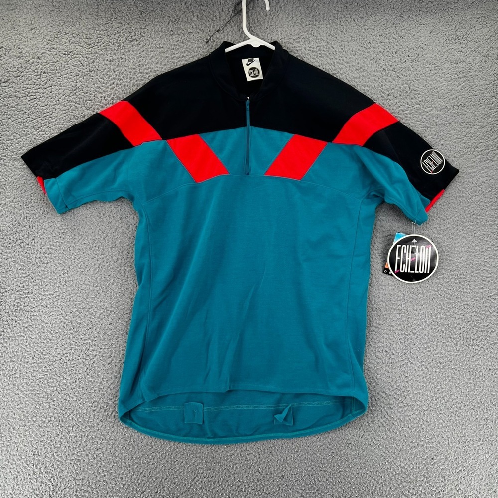 Nike Echelon Vintage 90s Nylon Windbreaker Cycling Jacket Mens XL Blue LS Taiwan